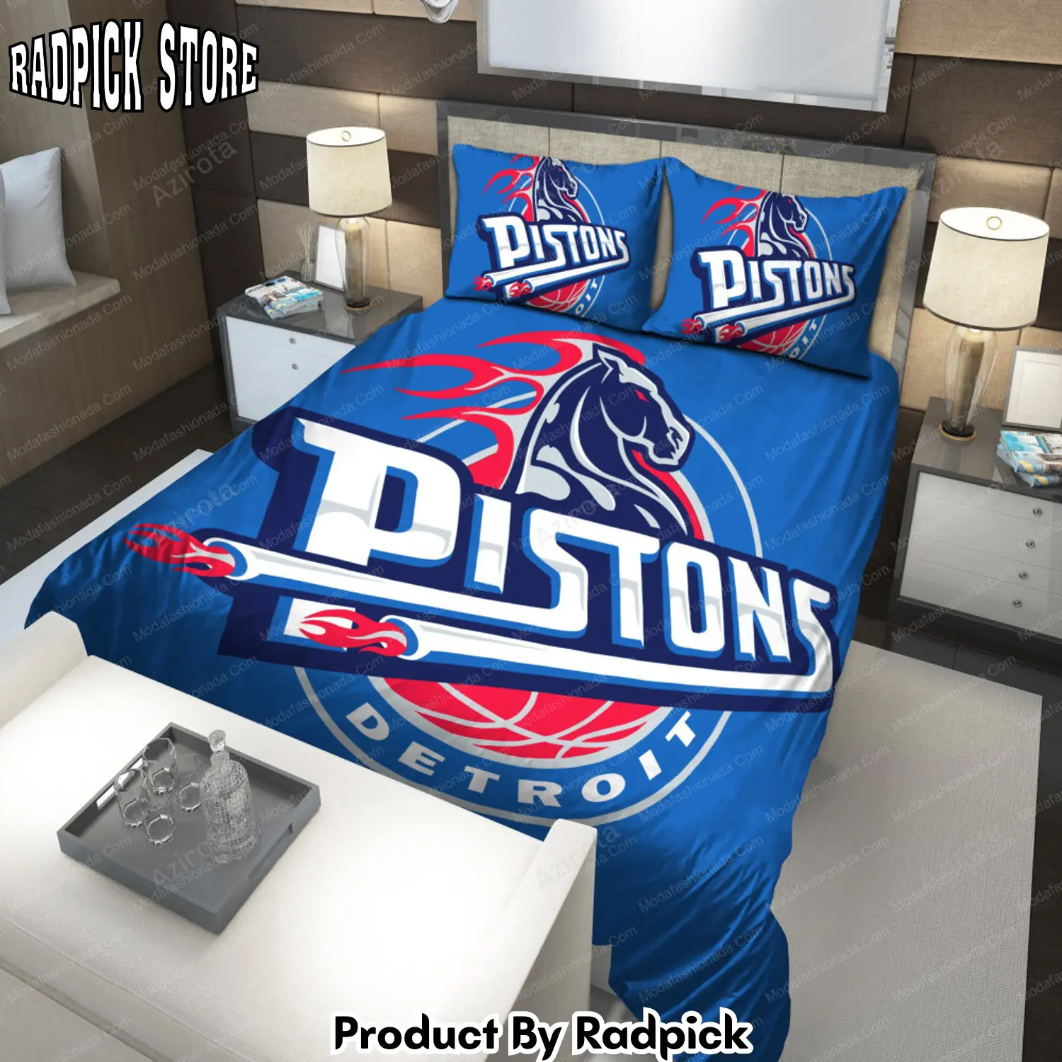Radpick logo detroit pistons 223 bedding sets rp3279019